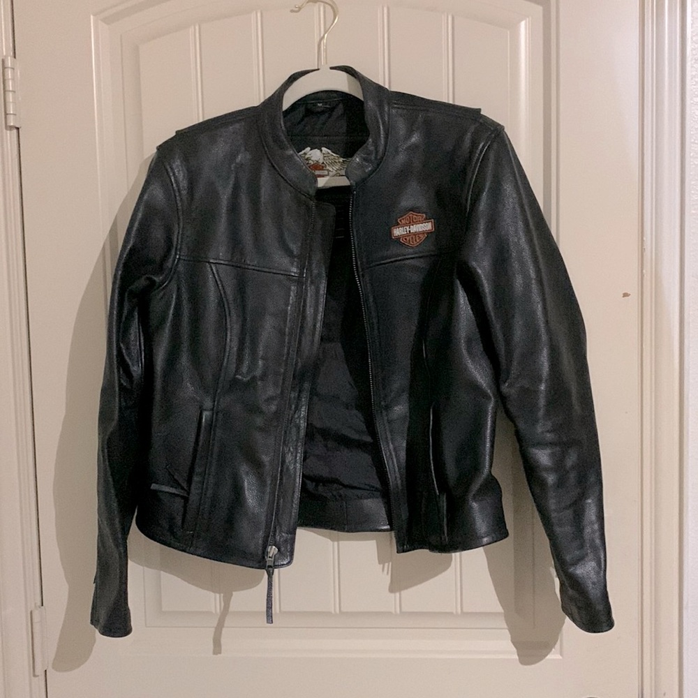 Harley Davidson leather riding jacket - small/medium